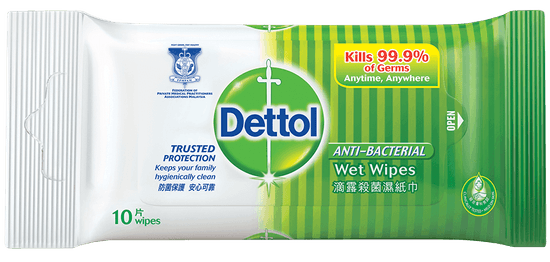 Dettol Anti-bacterial Wipes Original 10s