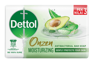 Dettol Onzen Bar Soap Moisturizing Aloe 100g 3s