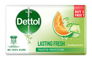 Dettol Bar Soap Lasting Fresh 100g 3+1