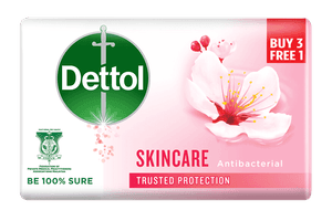 Dettol Bar Soap Skincare 100g 3+1