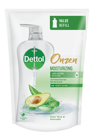 Mandian Badan Onzen Dettol Moisturizing Aloe Vera & Avocado 500g