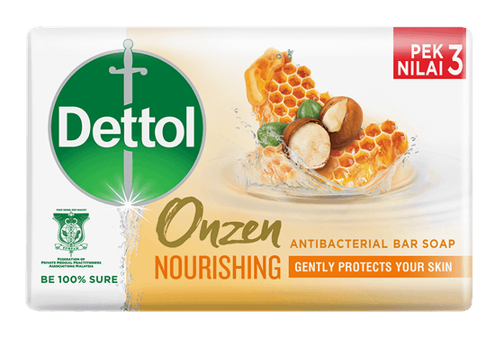 Dettol Onzen Bar Soap Nourishing Honey & Shea Butter 100g 3s